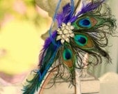 Shoe Clips Peacock Fan. Couture Bride Bridal Bridesmaid Gift, Diva Birthday, Rhinestone Crystals Flower, Statement Bachelorette Hen Party