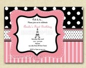 Paris Chic Eiffel Tower Birthday Party Invitation - PRINTABLE INVITATION DESIGN Il_170x135