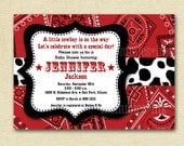 Western Cowboy Bandana Baby Shower Invitation - PRINTABLE INVITATION DESIGN Il_170x135