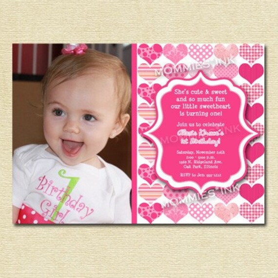 Sweetheart Birthday Party Invitation - PRINTABLE INVITATION DESIGN Il_570xn