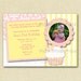 Pastel Pink Lemonade Cupcake Custom Photo Birthday Invitation - PRINTABLE INVITATION DESIGN