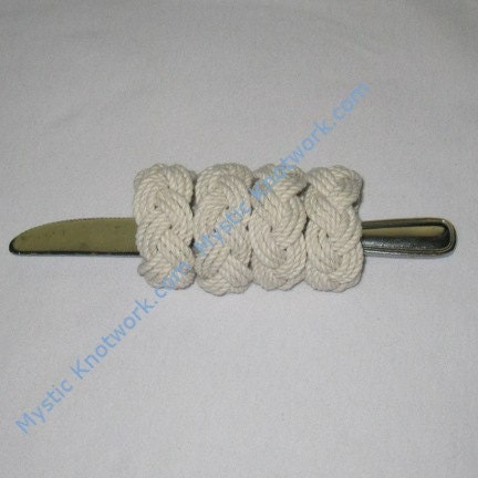 Nautical Knot Napkin Rings Natural White Pack of 4
