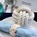 Nautical Wedding Card Holders 4 Pack of white Monkey Fist Knots