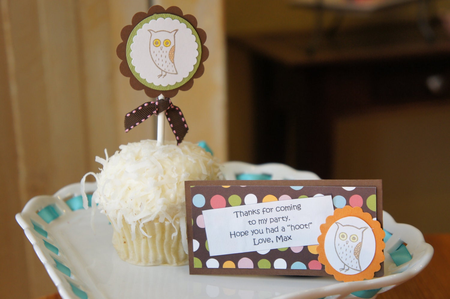 24 Personalized Owl Cupcake Toppers and Party Favor Tags Il_170x135