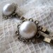 Vintage Style Pearl Bobby Pin, Flower Filigree set of 2, Wedding, Bridal party, Bridesmaids, Flower girl Hair pins, Summer Hair gift present