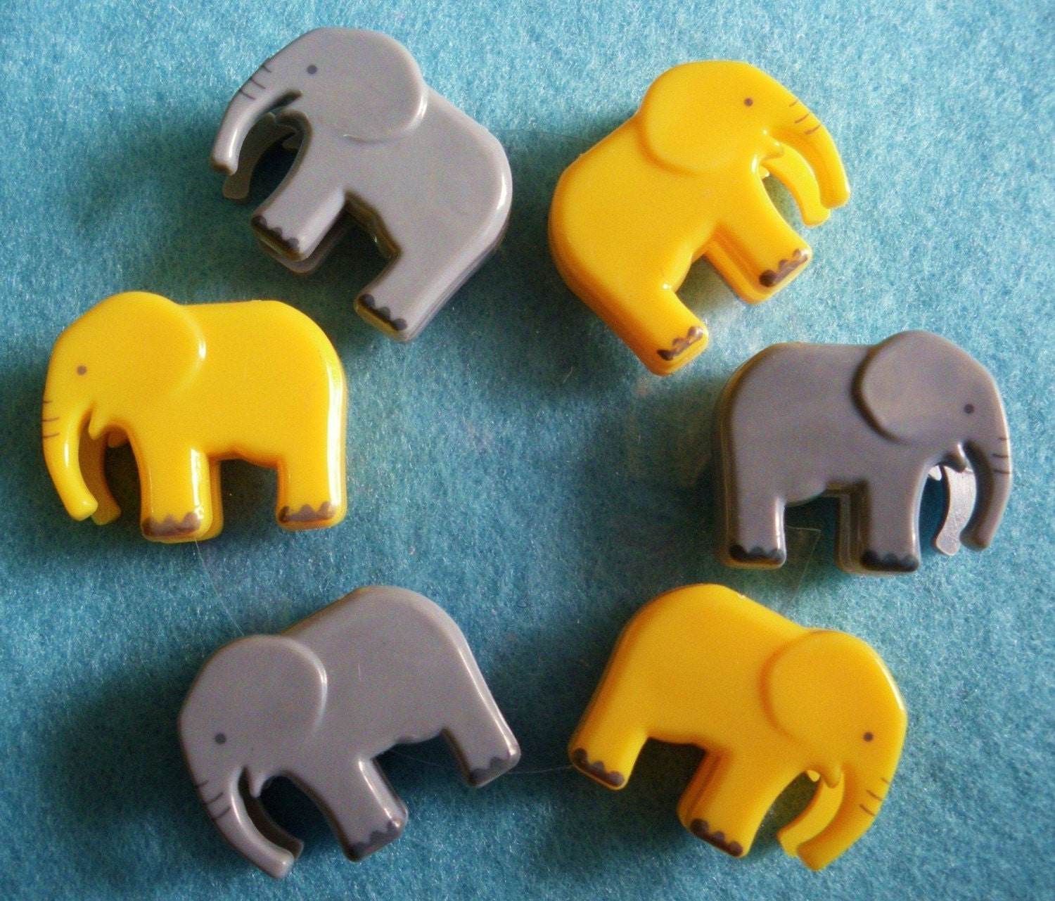 6 Cute Elephant Paper Clips by JinggaBeads on Etsy