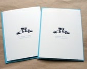 Cheers to the Happy Couple Gocco screenprinted card