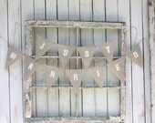 JUST MARRIED shabby chic banner