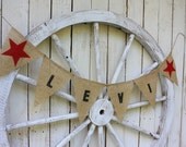 Personalized banner with red stars