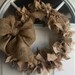 LARGE Primitive Burlap Wreath Gold Yellow Mustard Spring Home Americana Garden