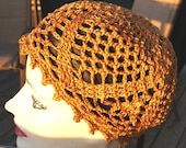 Handmade Lace Cap / Hand Crochet Pineapple Beanie / Scull / Pineapple pattern / picot and pineapple hat / Snood