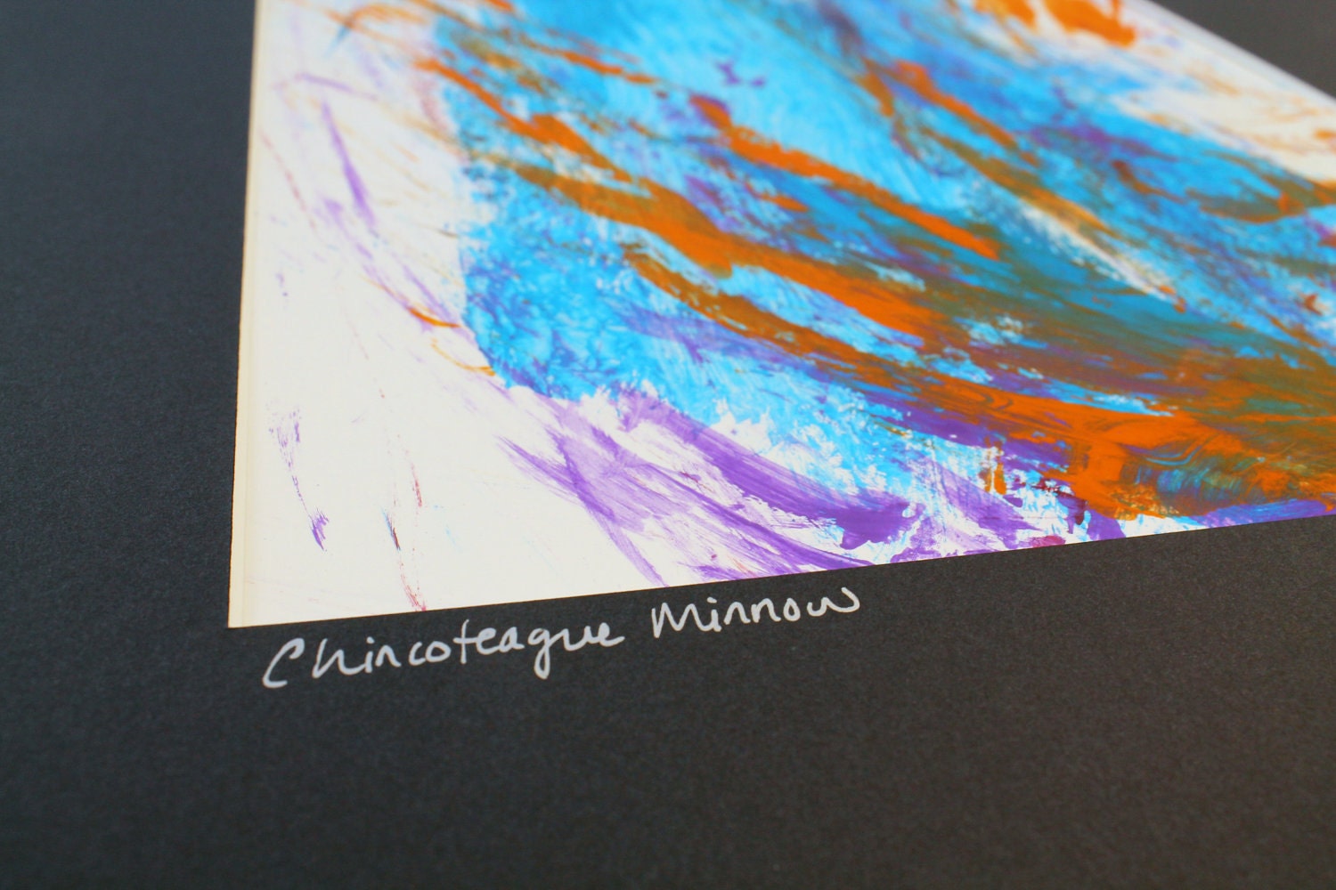 Fun Original Abstract Acrylic Painting - 11x14 matted to fit 16x20 Frame - Painted by a Pony