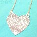 LOVE in Binary - Binary Heart Necklace - Valentines Geek Love...