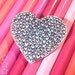 Heart Brooch - Bursting with Love - Black and White Hearts