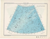 1955 star map arc 53 constellations original vintage celestial print