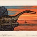 1902 dinosaur nothosaur rare antique reptile print