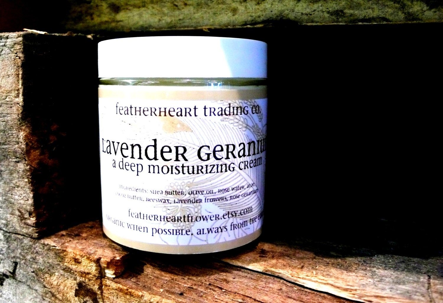 lavender geranium lotion. a deep moisturizing cream.  organic when possible. always from the earth. NEW