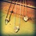 tiny crystal choker necklace. available in brass, gold and silver.