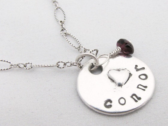 Personalized Stamped Mommy Bling Necklace