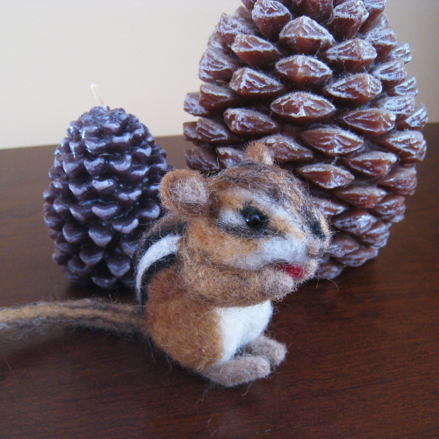 Seed the tiny chipmunk, needle felted animal