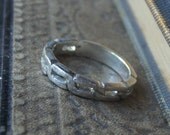Back on the Chain gang.  Sterling silver chain link ring. Made to order any size