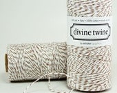 COCOA BROWN Bakers Twine- Brown Twine with white stripe 240 Yards of Twine String