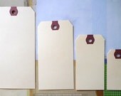 One HUNDRED Manila Tags in MEDIUM- 3 3/4x1 7/8 makes cute DIY tags - Set of (100)