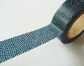 Japanese Washi Tape BLUE Dots Traditional Japanese Pattern MT - Pretty Tape
