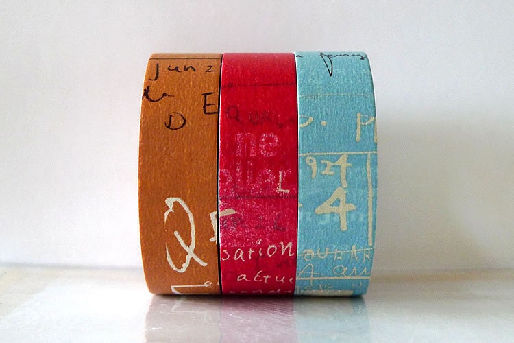 Graffiti Washi Tape Set DARK (A) Artistic Collage Japanese Masking Tape Set of 3