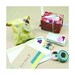 Japanese PINK Washi Tape- Pink Dot Grid Solid - Set of 3 from PrettyTape 147ft total