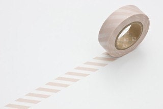 PEACH PINK Stripe Washi Tape Japanese 15mm MT Tape for weddings scrapbooking