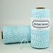 Divine Twine AQUA BLUE Bakers Twine Aqua  Blue Twine White Striped Cotton String - 240yd Gift Wrapping