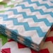 Aqua BLUE Chevron Stripe Pattern Party Treat Bags 2.75 x 4 - Packet of 20
