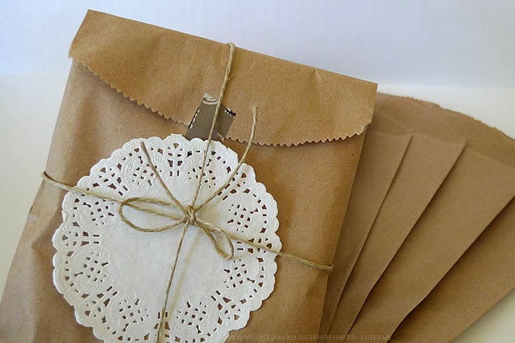 5x7 Kraft Paper Bags 50 BLANK Biodegradable Bag for Eco Friendly Gift Wrapping