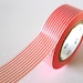 Pink CORAL Washi Tape Horizontal Striped Lines 15mm Japanese MT Masking Tape - PrettyTape