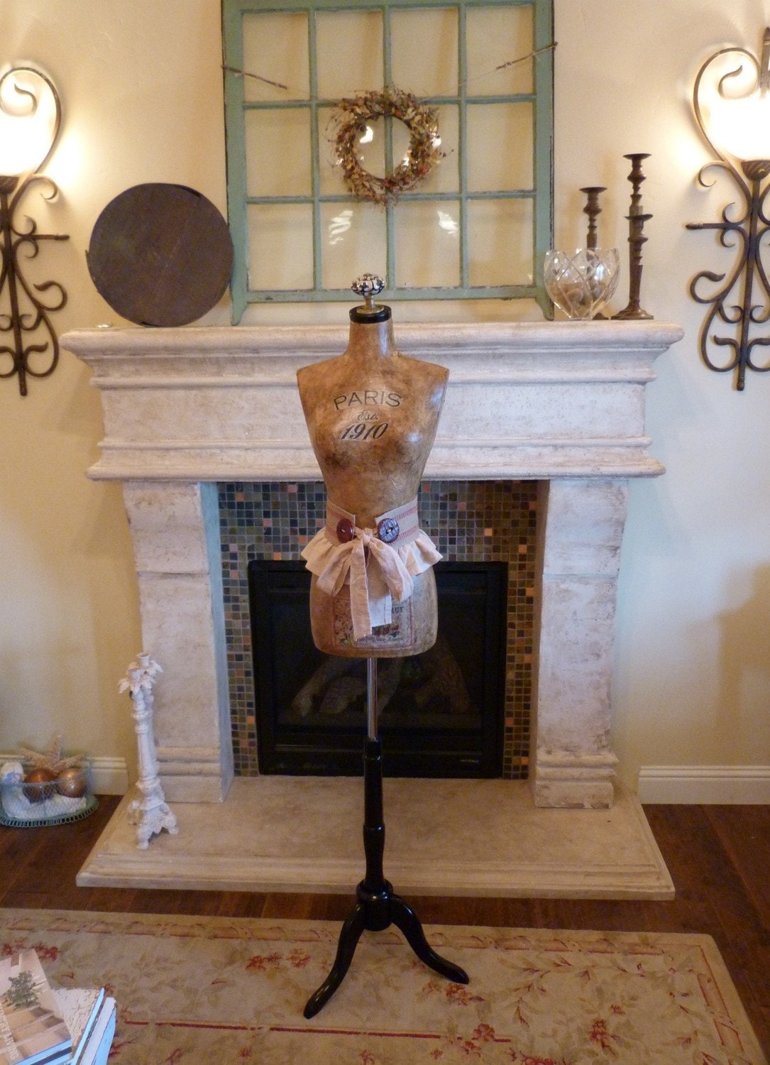 Vintage Inspired Dress Form Mannequin French Paris Art   Free Shipping/Layaway Available