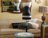 Vintage Inspired Full Size Dress Form Mannequin Black And White Fashion Jewelry Display Free Ship And Layaway