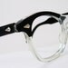 Vintage Tart Clear Cateye Eyeglasses Eyewear Frame With Black Accents And Temples NOS
