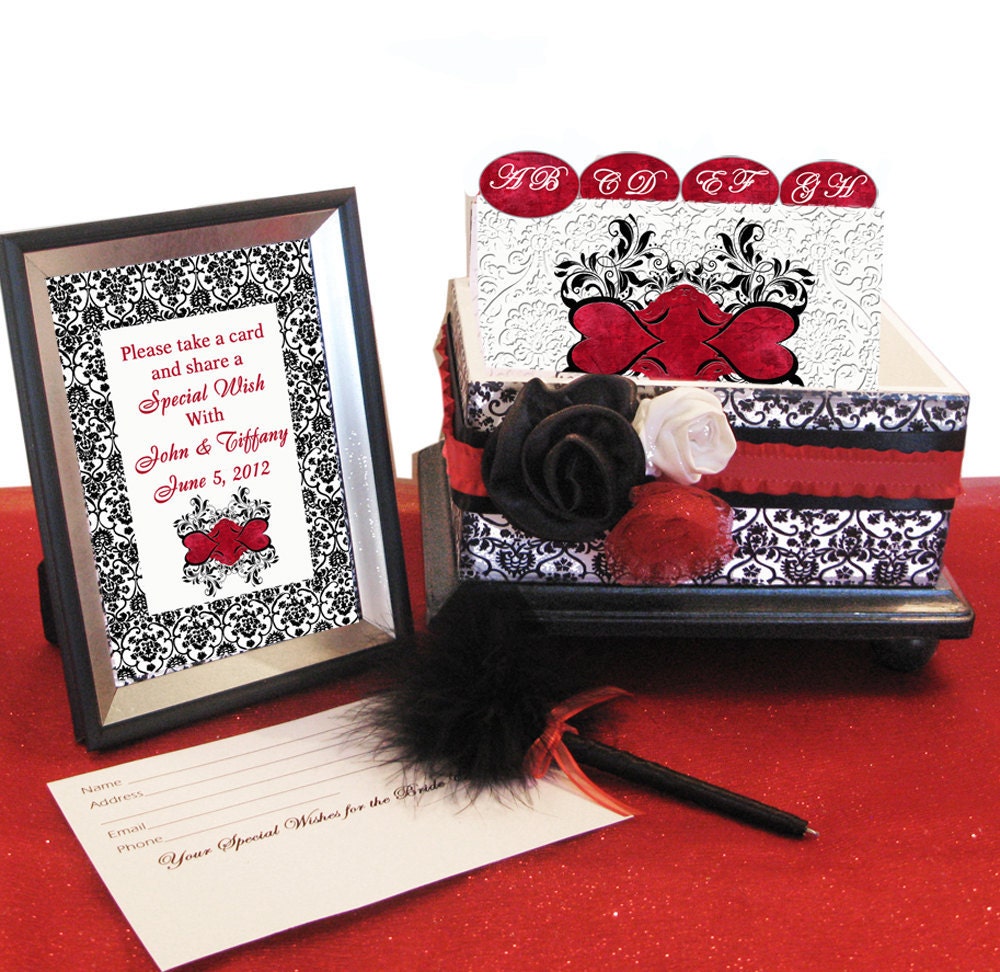 Wedding Guest Box Set Endless Love Red, White and Black