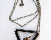 triangle mini skull unisex necklace