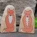 FOX PAIR - waldorf - wood toy - cake topper - nature table decoration