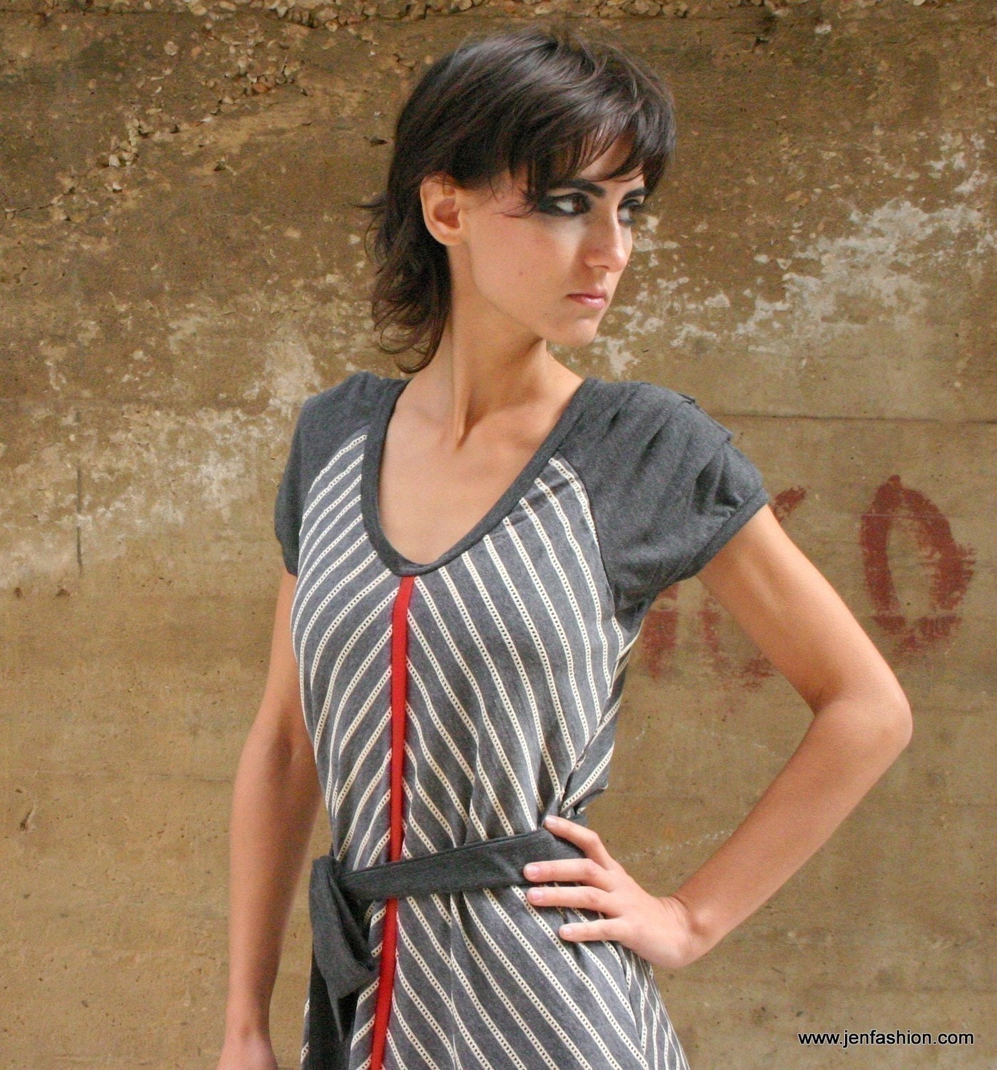 SALE 30% Red Line Cotton jersey dress