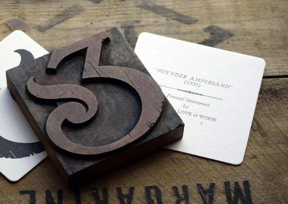 Letterpress Ampersand Coasters
