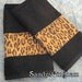 Custom Decorated Hand Towel Set - Ralph Lauren Fabric VENETIAN LEOPARD