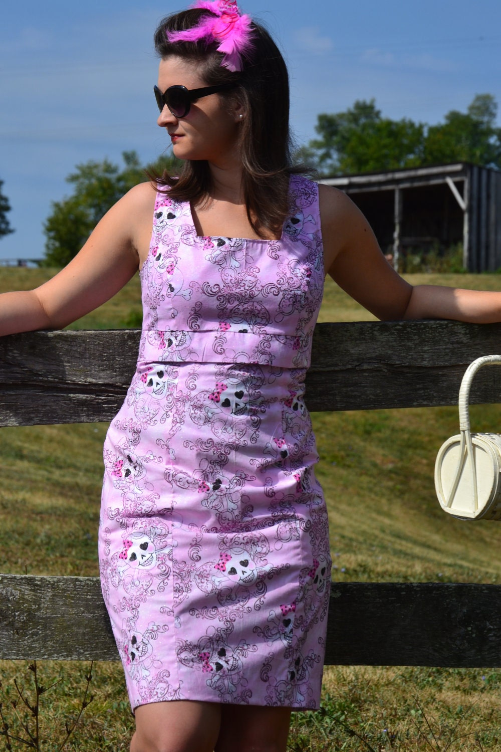 Rockabilly Pink Skull Dress