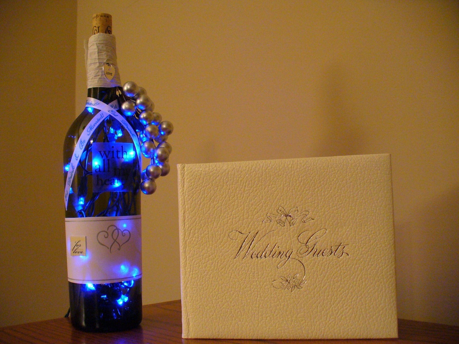 Lighted Wine Bottles