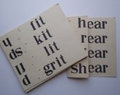 Vintage Milton Bradley Folding Large Phonics Flash Cards