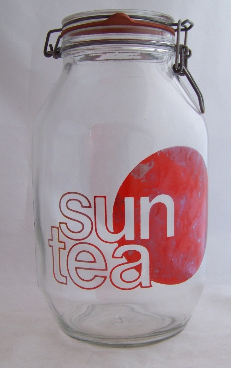 Vintage Large Sun Tea Jar With Lid And By Augustvintageshop