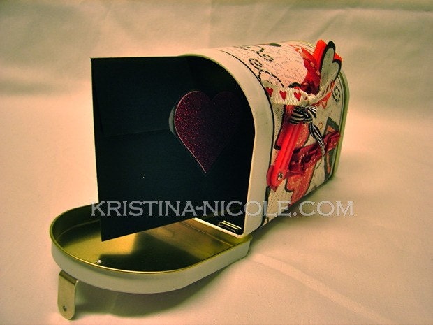 Premade Owl Mini MailBox - Altered - Love Romance Owl- KRISTINANICOLE