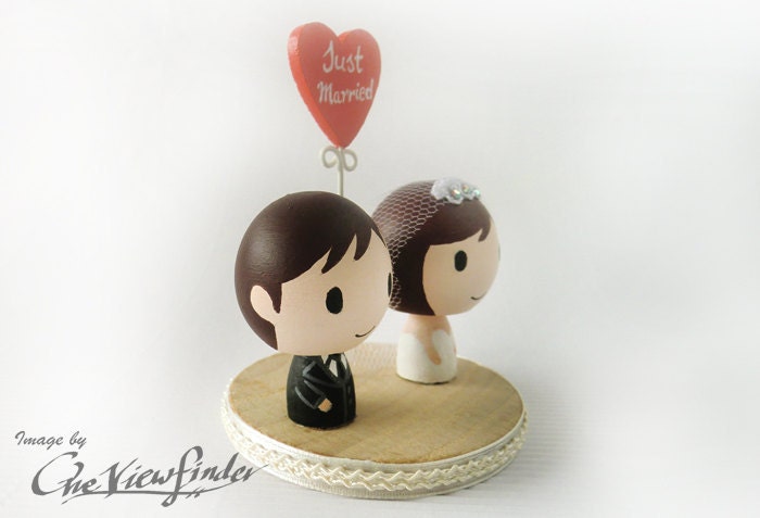 Customise Wedding Cake Topper with Heart Message